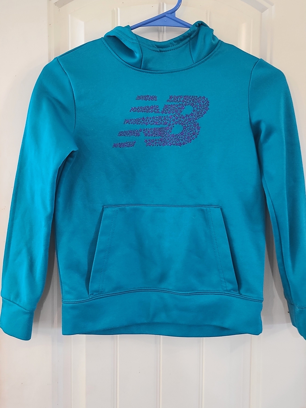 New Balance Girl's Bright Teal Pullover Hoodie Size S (7/8)